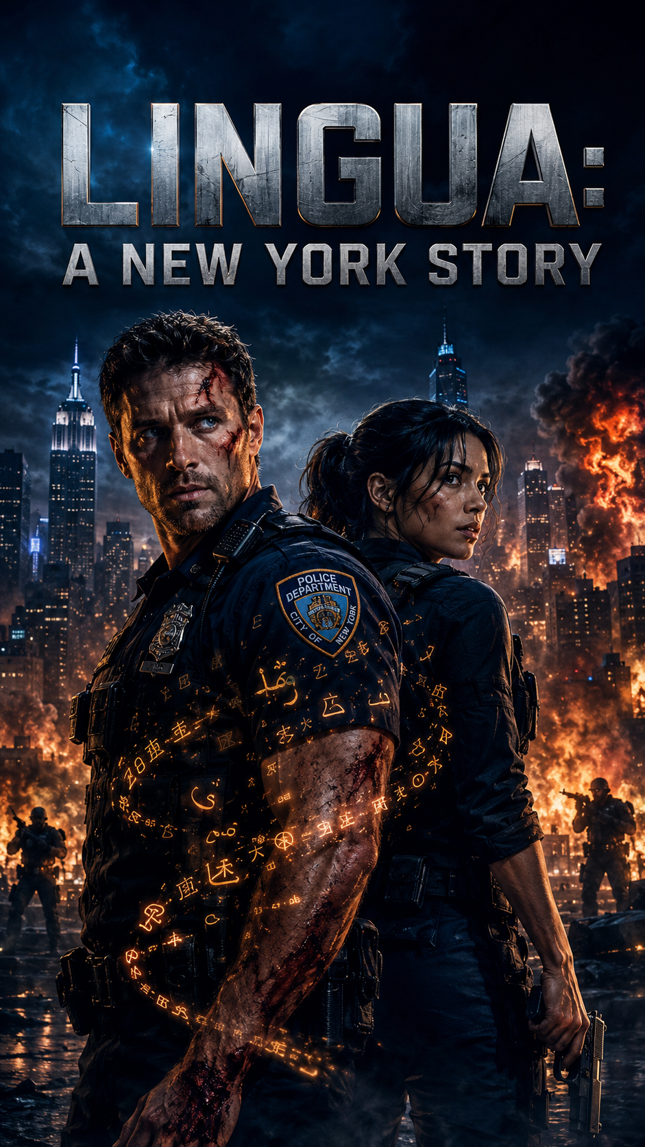 ACTION movie poster style example